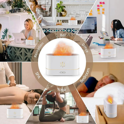 Aroma Flame Humidifier For Office And Home Use